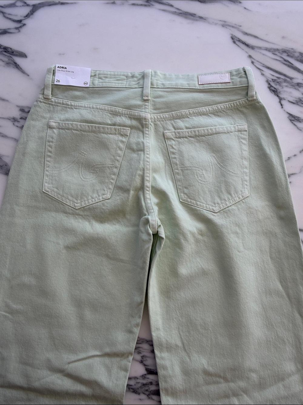 Ag Adriano Goldschmied Adria Jeans in Mint Green - Picture 6 of 7